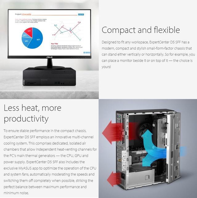 ASUS ExpertCenter D5 Business SFF Desktop, Intel Core i5 ASUS ExpertCenter D5 Business SFF Desktop, Intel Core i5