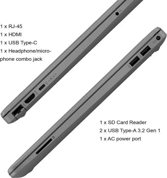 Alt view image 5 of 5 - HP Essential 255 G8 Laptop, 15.6" FHD Display, AMD Ryzen 5 5500U, 32GB RAM, 1TB PCIe SSD, Webcam, SD Card Reader, HDMI, Wi-Fi 6, Windows 11 Pro, Dark Ash Silver
