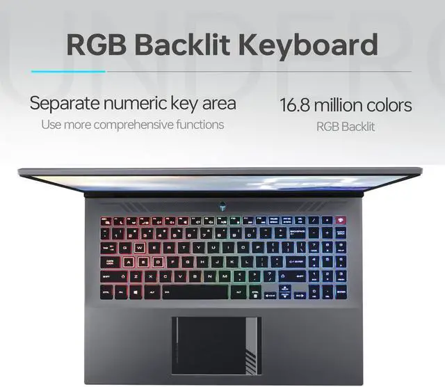 Alt view image 4 of 7 - Thunderobot ZERO 16 Gaming Laptop, 16" WQXGA 2560 * 1600 240hz 2.5K Display, 14th Intel Core i9-14900HX, GeForce RTX 4080, 32GB DDR5 RAM, 1TB SSD, RGB Backlit Keyboard, Wi-Fi 6, Windows 11 Home, Grey