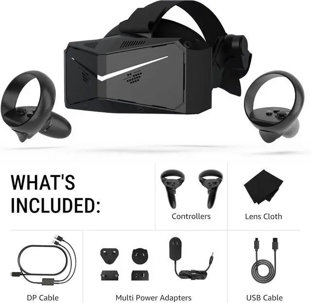 Alt view image 6 of 6 - PIMAX Crystal Light Prime PC VR Headset with Controllers - 8K QLED with Local-Dimming, Up To 120Hz, Massive FOV, 6DoF, Integrated Audio, Compatible with Flight Simulators, MSFS, iRacing & PC Gaming