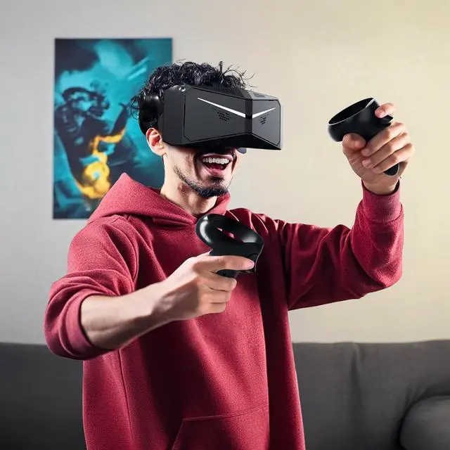 Alt view image 5 of 6 - PIMAX Crystal Light Prime PC VR Headset with Controllers - 8K QLED with Local-Dimming, Up To 120Hz, Massive FOV, 6DoF, Integrated Audio, Compatible with Flight Simulators, MSFS, iRacing & PC Gaming