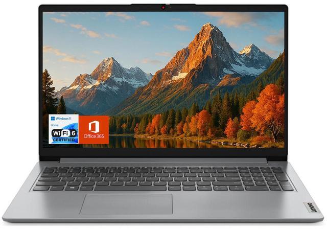 Main image of Lenovo IdeaPad 1 Laptop, 15.6" FHD Display, Intel Dual Core Processor, 20GB RAM, 1TB SSD + 128GB eMMC, 1 Yr Office 365, Wi-Fi 6, Windows 11 Home, Grey