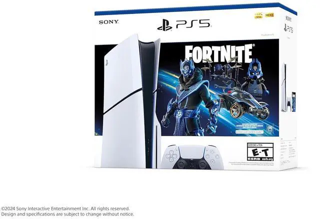 Alt view image 3 of 7 - Sony - Playstation 5 PS5 Console - Disc Version, slim edition, - Fortnite Cobalt Star Bundle