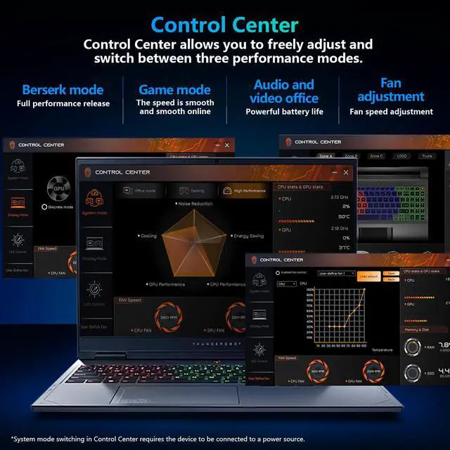 Alt view image 6 of 7 - Thunderobot Radiant 16 Gaming Laptop, 16" WQXGA 240Hz,Intel i7-14650HX, GeForce 4060, 16GB RAM, 512GB SSD, Windows 11 Home, Gray
