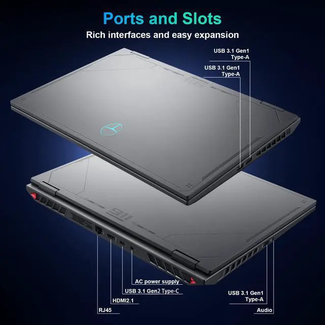 Alt view image 7 of 7 - Thunderobot Radiant 16 300Hz Gaming LaptopLaptop, 16" WQXGA 300Hz, Intel  i9-14900HX, GeForce RTX 5080, 16GB DDR5 RAM, 512GB SSD, RGB Backlit Keyboard, Wi-Fi 6, Win 11 Home