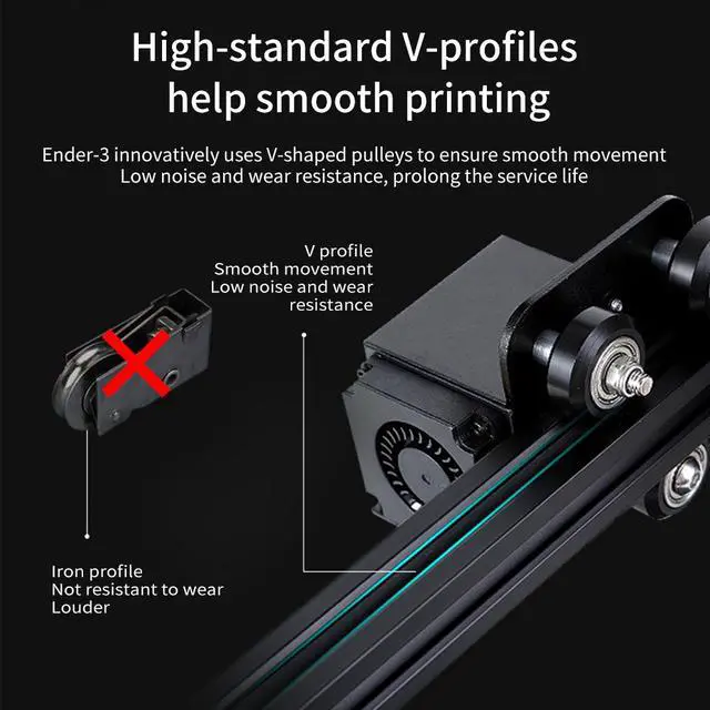 Alt view image 3 of 6 - CREALITY 3D Printer Ender-3 DIY Kit 220*220*250mm Printing Size MK-8 Extruder Magnet Build Plate Printing MeanWell Power