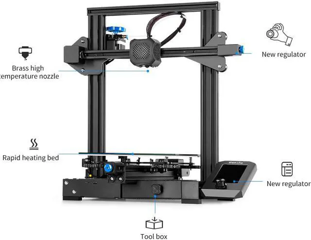 Alt view image 7 of 7 - Ender-3 V2 CREALITY 3D Printer DIY Kit Silent TMC2208 Stepper Resume Power Failure Printer Upgraded Tempered Glass Impresora 3D