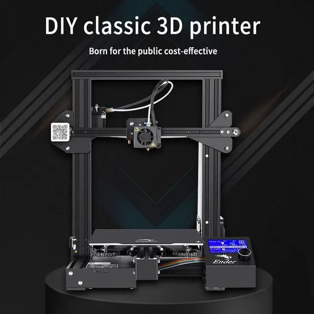 Alt view image 2 of 6 - CREALITY 3D Printer Ender-3 DIY Kit 220*220*250mm Printing Size MK-8 Extruder Magnet Build Plate Printing MeanWell Power