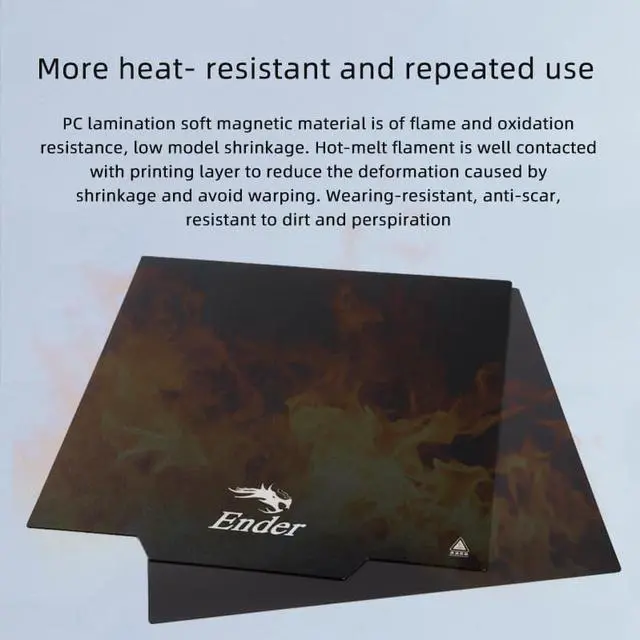 Alt view image 4 of 6 - Flexible Magnetic Build Surface Plate Pads Ender-3/Ender-3 Pro/Ender-5 3D Printer Heatbed/Hotbed Parts Magnetic Bed Tape