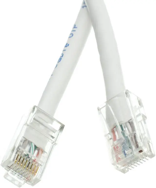 Alt view image 2 of 2 - Cable Wholesale Cat 5E  Ethernet Patch Cable, Bootless, 7 Foot - White