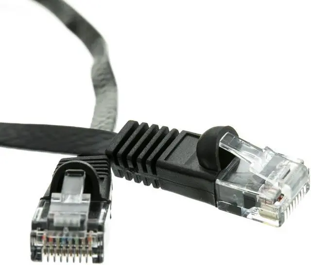 Alt view image 3 of 3 - Cable Wholesale Cat 6 Black Flat Ethernet Patch Cable, 32 AWG, 15 Foot