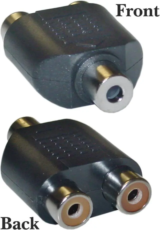 Alt view image 4 of 4 - Cable Wholesale RCA to Stereo adapter 2 x RCA Female / 1 x 3.5mm Stereo Female