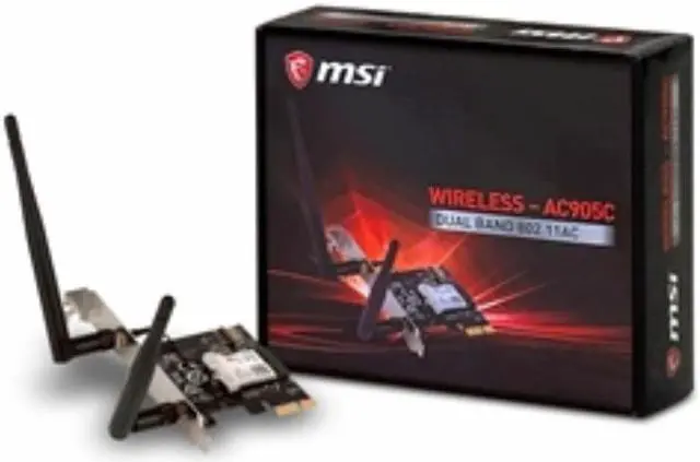 Alt view image 6 of 12 - MSI Dual Band AC WiFi Bluetooth 4.2 Long Range Wireless PCIe Network Adapter Card (AC905C)