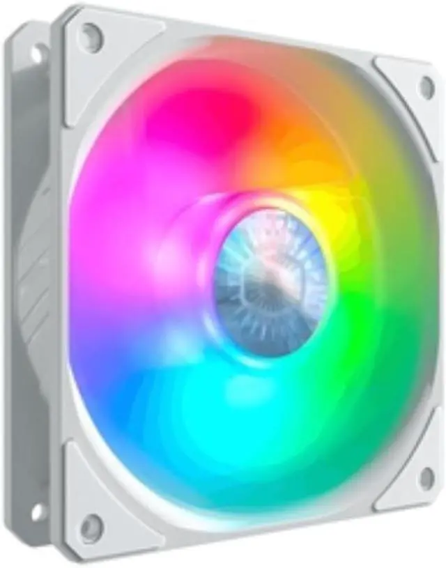 Alt view image 15 of 17 - Cooler Master SickleFlow 120 V2 Addressable RGB Fan (White Edition, 3 in 1 with ARGB LED Controller) - 120mm Square Frame Fan, Air Balance Curve Blade Design, PWM Control for PC Case & Liquid Radiator
