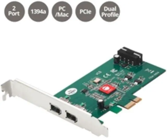 Alt view image 9 of 9 - Siig Dual Profile 2 Port Firewire Pcie