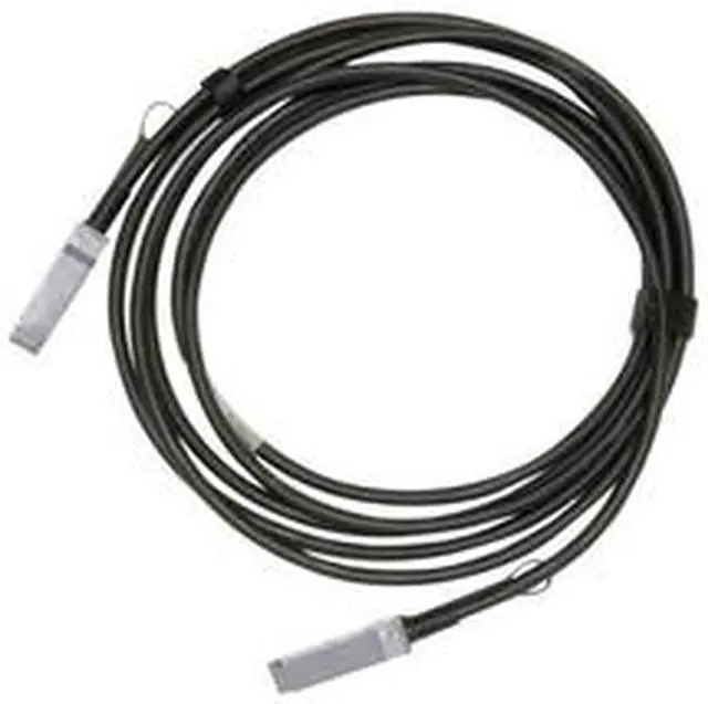 Alt view image 3 of 7 - Mellanox Passive Copper cable, ETH 100GbE, 100Gb/s, QSFP28, 2m, Black, 30AWG, CA-N