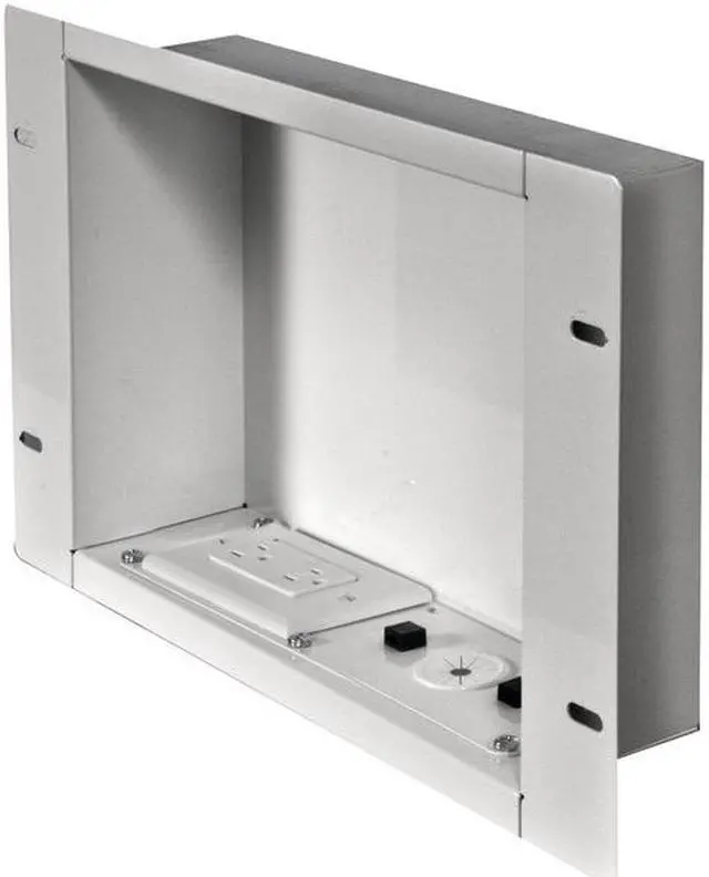 Alt view image 4 of 6 - PEERLESS IBA2AC-W In-Wall Metal Box Large with Knock Out & Power Outlet (Large)