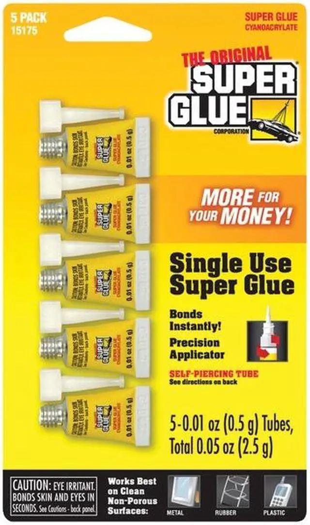 Alt view image 11 of 13 - Super Glue Corp. 15175-12 Super Glue Single Use Minis, 5 each of 1 Pack