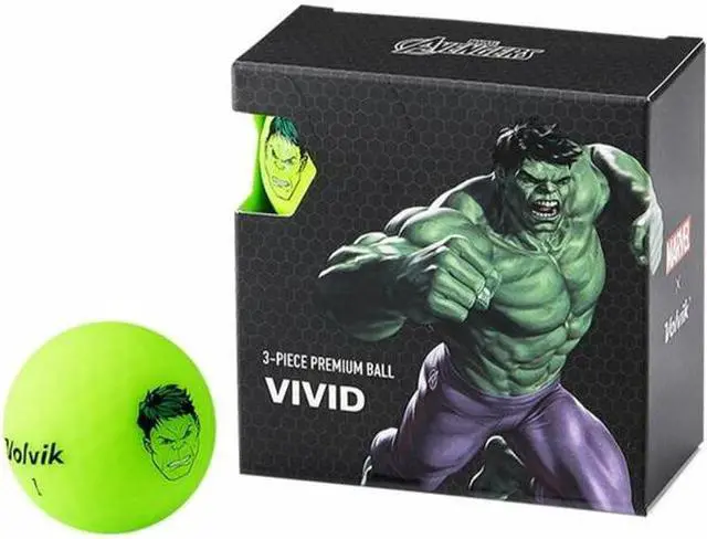 Alt view image 2 of 6 - Volvik 6210 Volvik Marvel Golf Balls 4pk-The Hulk
