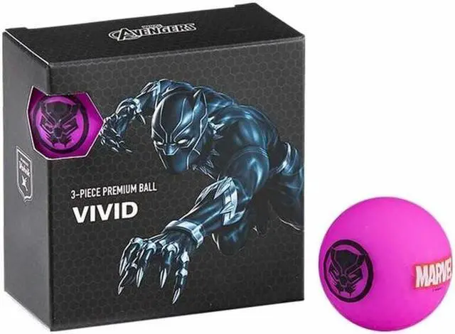 Alt view image 3 of 6 - Volvik 6211 Volvik Marvel Golf Balls 4pk-Black Panther