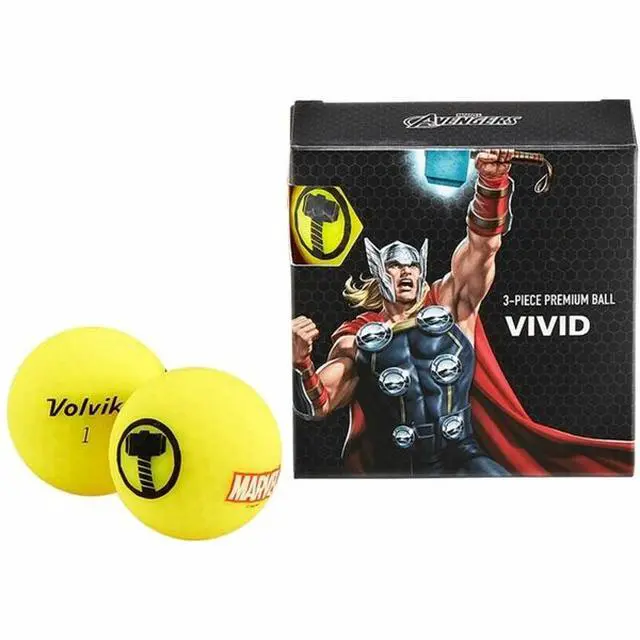 Alt view image 3 of 6 - Volvik 6212 Volvik Marvel Golf Balls 4pk-Thor