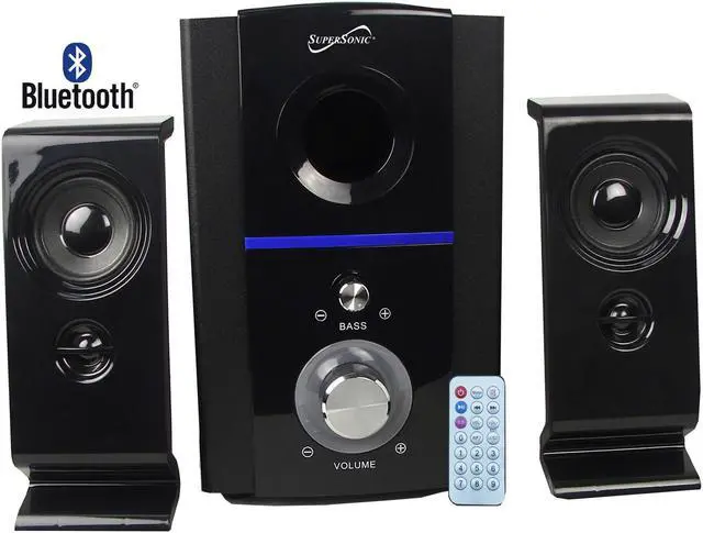 Alt view image 4 of 10 - Supersonic SC-1126BT Bluetooth Multimedia Speaker System  FM Radio, SD/USB, Remote Control | 25W RMS