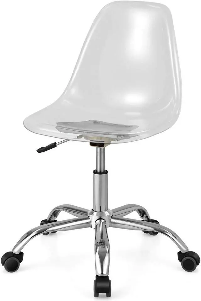 Main image of SlickBlue Swivel Acrylic Armless Adjustable Height Office Chair