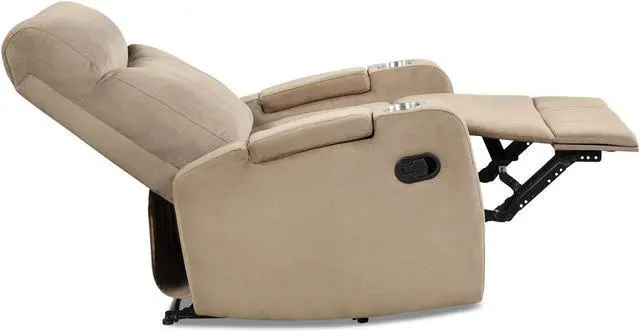 Alt view image 2 of 7 - Recliner Chair Single Sofa Lounger with Arm Storage and Cup Holder for Living Room-Brown