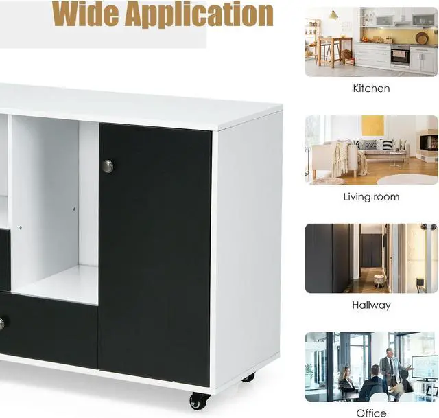 Alt view image 7 of 7 - Lateral Mobile Filing Cabinet with 2 Drawers