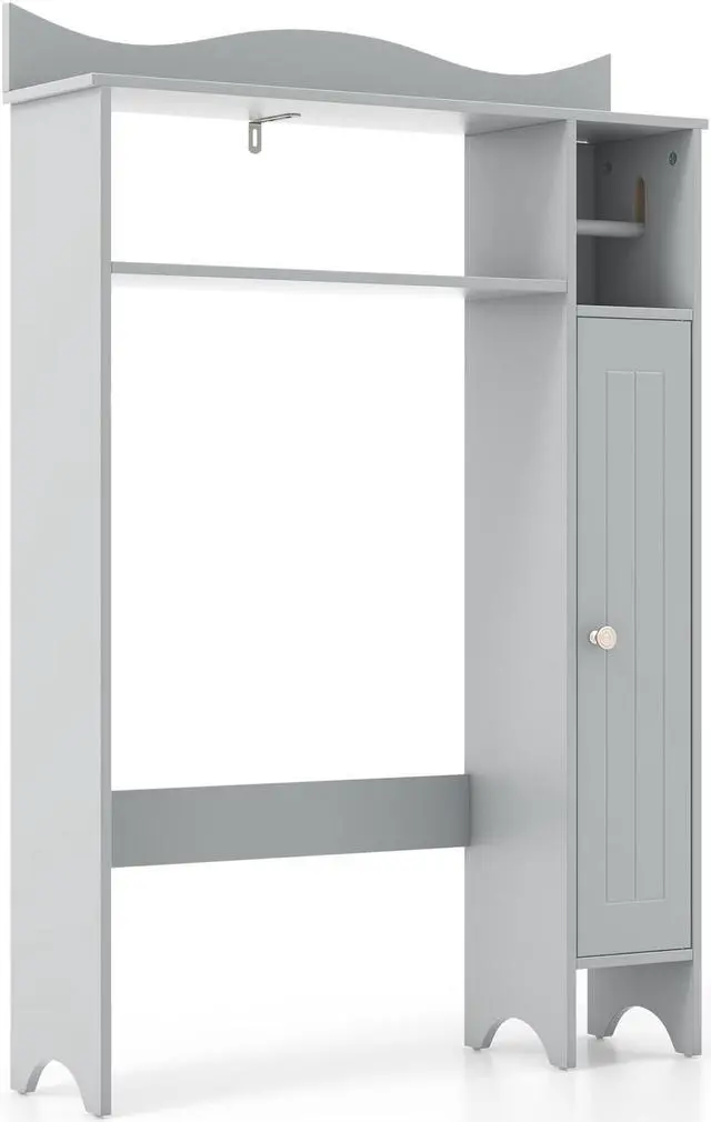 Main image of Over the Toilet Storage Cabinet with Toilet Paper Holder-Gray