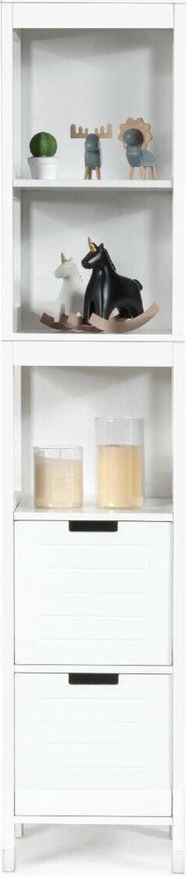 Alt view image 3 of 7 - 5-Tier Multifunctional  Bathroom Floor Cabine Storage with 2 Drawers