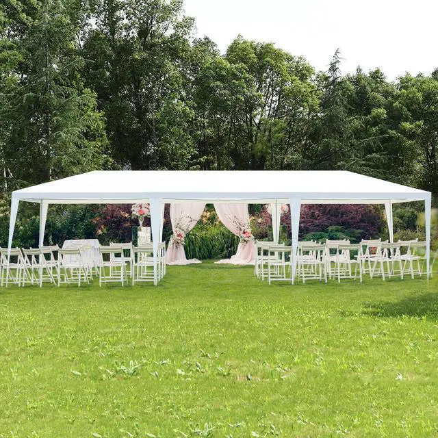 Alt view image 7 of 7 - 10 x 30 Feet Gazebo Canopy Tent with Connection Stakes and Wind Ropes
