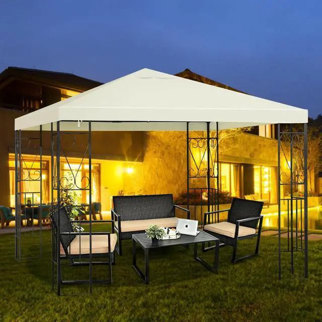 Alt view image 3 of 7 - 10 x 10 Feet Patio Gazebo Canopy Tent Garden Shelter