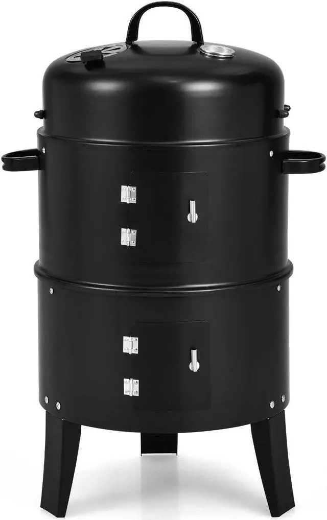 Main image of 3-in-1 Charcoal BBQ Grill Cambo with Built-in Thermometer