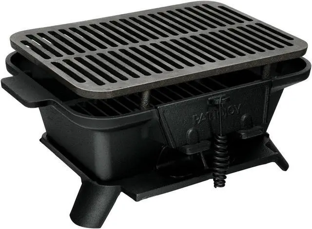 Main image of Heavy Duty Cast Iron Tabletop BBQ Grill Stove for Camping Picnic