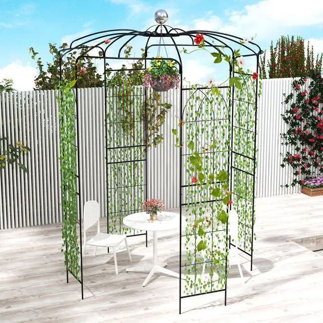 Alt view image 3 of 7 - Birdcage Shape Gazebo for Climbing Plants and Wedding Ceremony Decoration