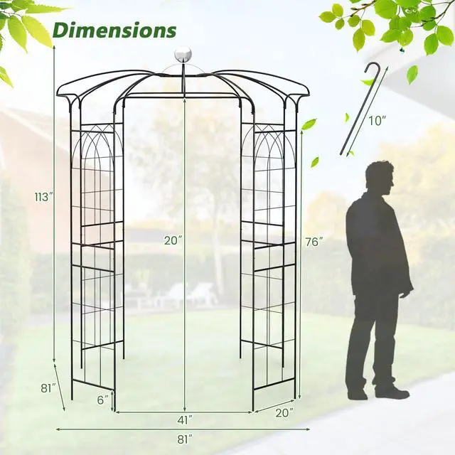 Alt view image 5 of 7 - Birdcage Shape Gazebo for Climbing Plants and Wedding Ceremony Decoration