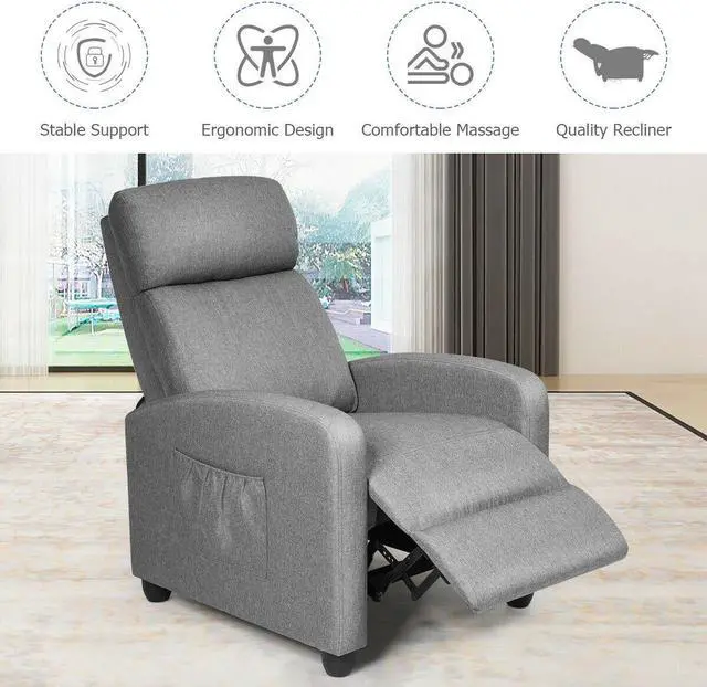 Alt view image 6 of 7 - Recliner Sofa Wingback Chair with Massage Function