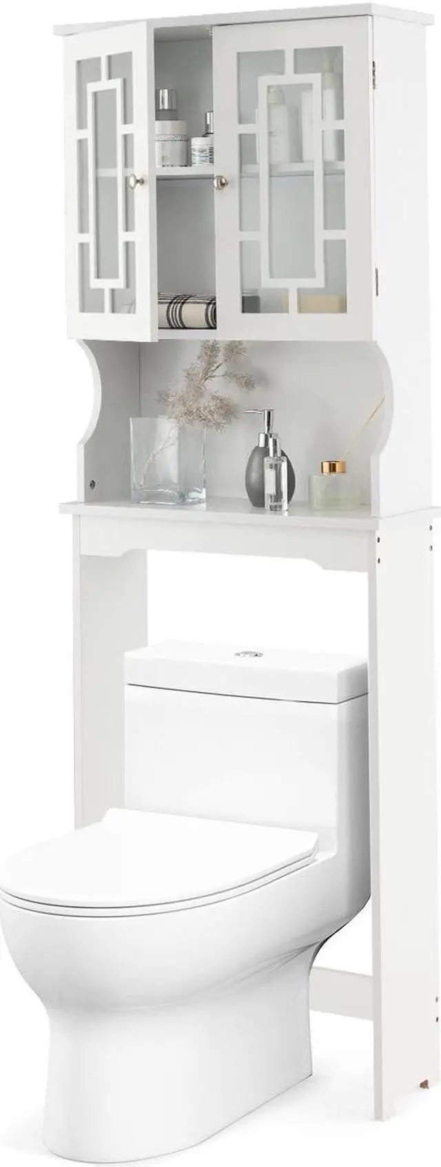 Alt view image 2 of 7 - Bathroom Spacesaver Organizer with Adjustable Shelf