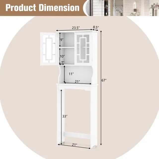 Alt view image 5 of 7 - Bathroom Spacesaver Organizer with Adjustable Shelf
