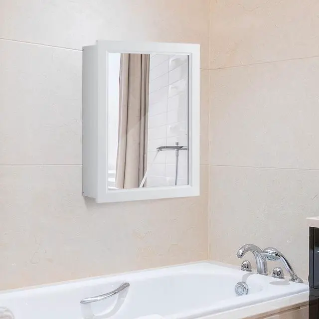 Alt view image 4 of 7 - Wall Mounted Adjustable Medicine Storage Mirror Cabinet
