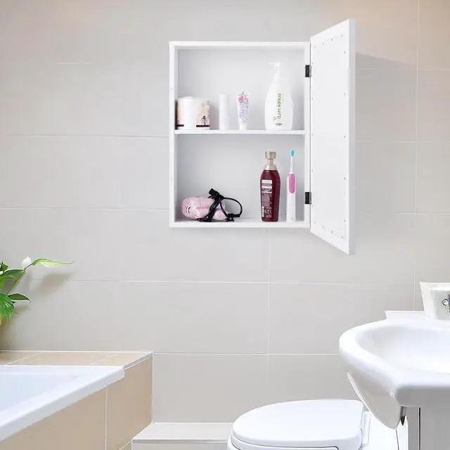 Alt view image 3 of 7 - Wall Mounted Adjustable Medicine Storage Mirror Cabinet