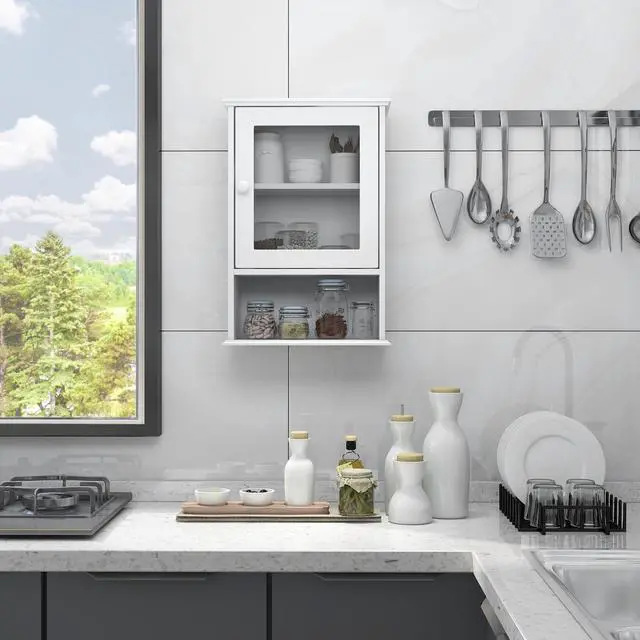 Alt view image 6 of 7 - Bathroom Wall Mounted Adjustable Hanging Storage Medicine Cabinet