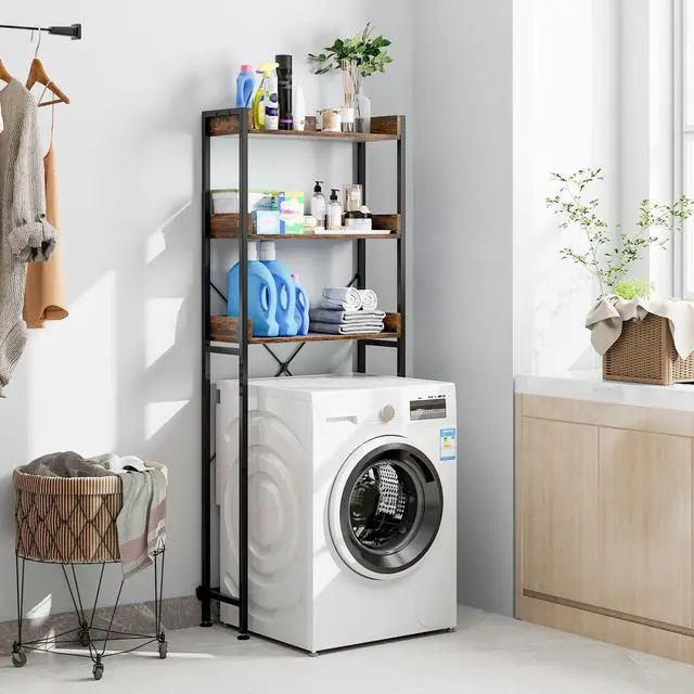 Alt view image 4 of 7 - Over The Toilet Storage Rack with Hooks and Adjustable Bottom Bar