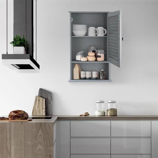 Alt view image 3 of 7 - SlickBlue Bathroom Wall Mount Storage Cabinet Single Door with Height Adjustable Shelf