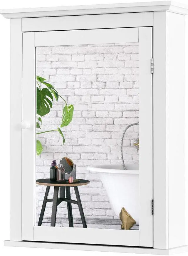 Main image of Bathroom Wall Mounted Storage Mirror Medicine Cabinet