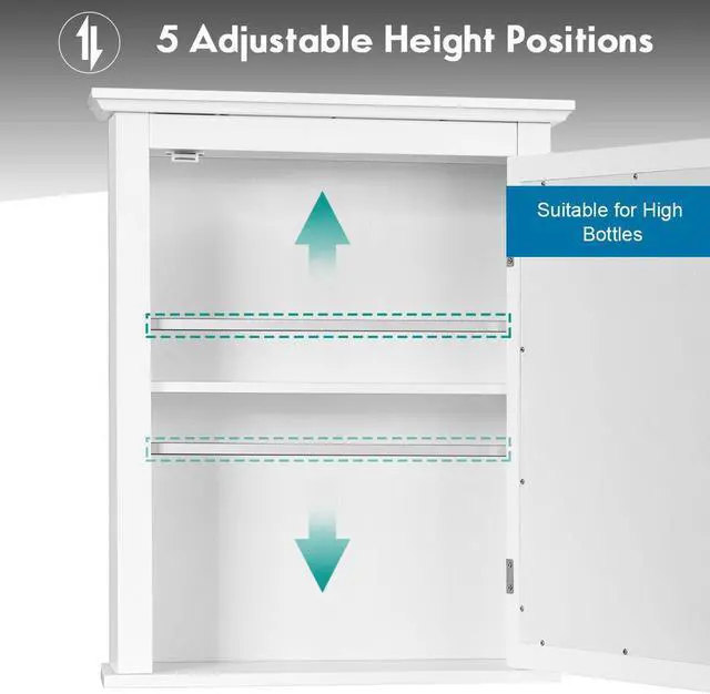 Alt view image 6 of 7 - Bathroom Wall Mounted Storage Mirror Medicine Cabinet