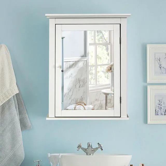 Alt view image 3 of 7 - Bathroom Wall Mounted Storage Mirror Medicine Cabinet