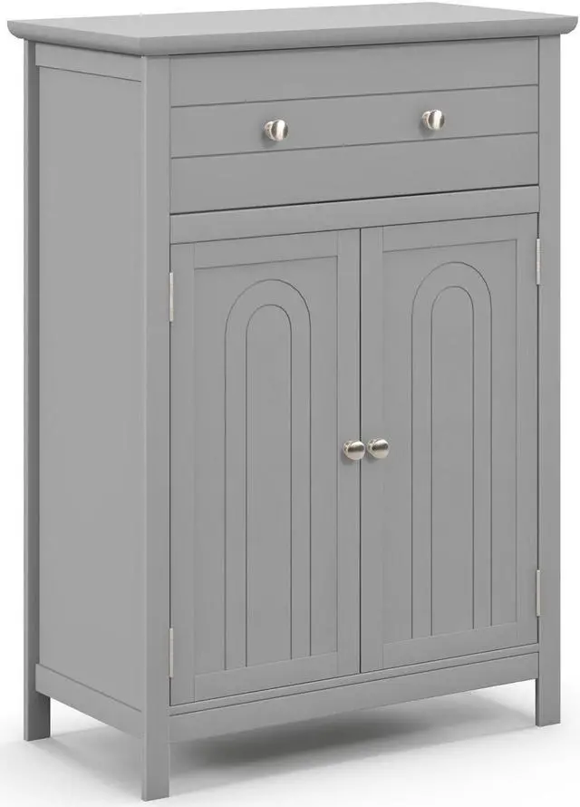 Main image of Free Standing Bathroom Storage Cabinet with Large Drawer