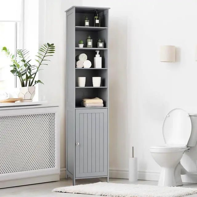 Alt view image 4 of 7 - 72 Inches Free Standing Tall Floor Bathroom Storage Cabinet
